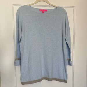 Lilly Pulitzer Light Blue Grey Sweater